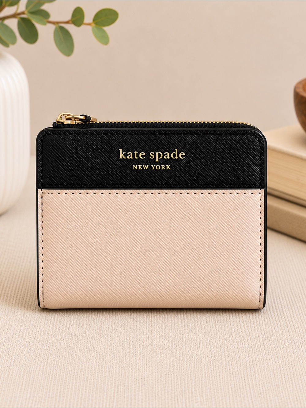 Kate Spade New York Cameron Colorblock Small Wallet Card Holder Coin Purse